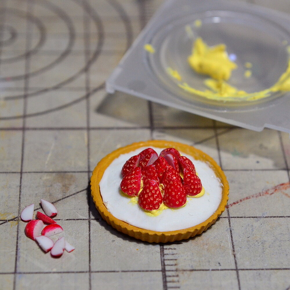 フルーツタルトを作ってみました Vol．4（くじら亭のミニチュア