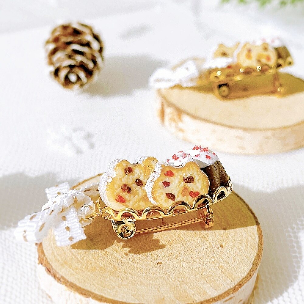 苺リースクッキー　ミニチュアスイーツ　ミニチュアクッキー ミニコレpick up♪クリスマスアイテム | ミニチュアフードコレクション