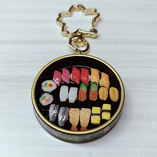 寿司桶キーホルダー | ミニチュアフードコレクション