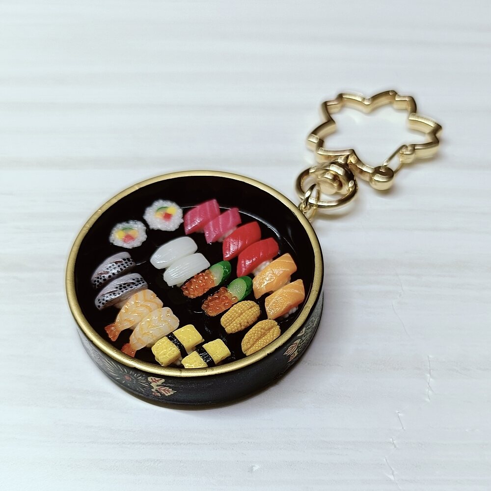 寿司桶キーホルダー | ミニチュアフードコレクション